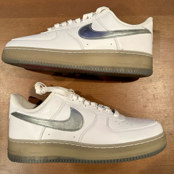 Nike Air Force 1 ‘07 PRM “White Metallic Silver” / Sz. 11 / DS (New) - Picture 2 of 7